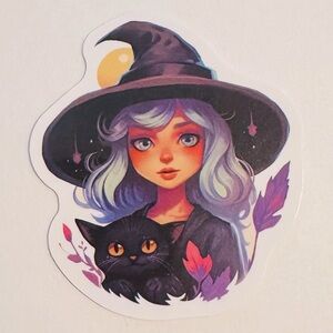 10/$10 Witch & Black Cat Sticker